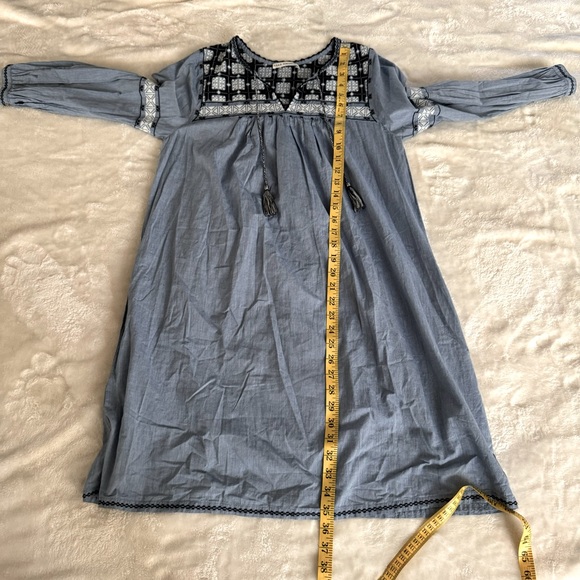 ULLA JOHNSON August Mini Dress in Chambray Size 4 - Picture 10 of 12